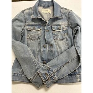 american eagle jean jacket women Size M
